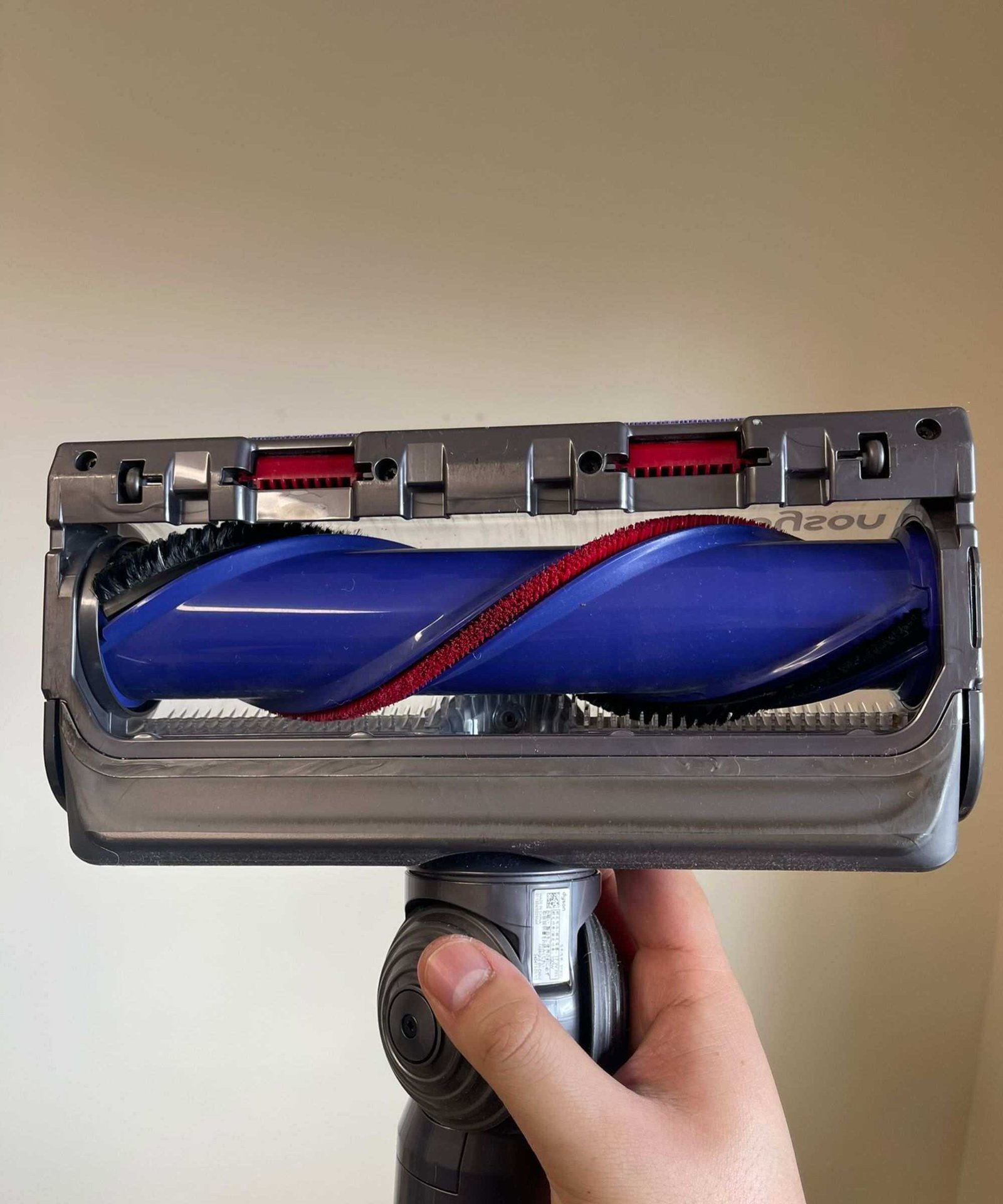 Dyson V15 Detect Digital Motorbar floorhead with no hair wrapped around the brushroll in Bristol Animal Rescue Centre
