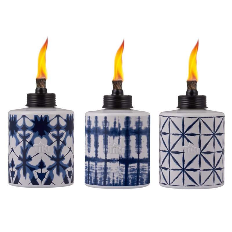 Tiki Brand Tiki&amp;reg; Brand 5.75 Inch Table Torch Glass Tiedye &amp;amp; Reviews | Wayfair
