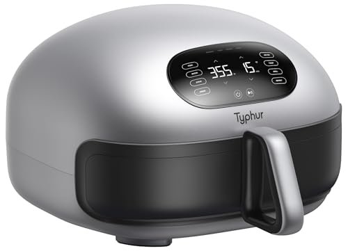Typhur Dome 2 Ai Smart Air Fryer, 15-In-1 Large Flat Airfryer With Top &amp;amp; Bottom Heating, Self-Cleaning Digital Fryer, Pfas-Free Ceramic Basket, Fits a 12" Pizza or Steaks, Whisper-Quiet, 120v